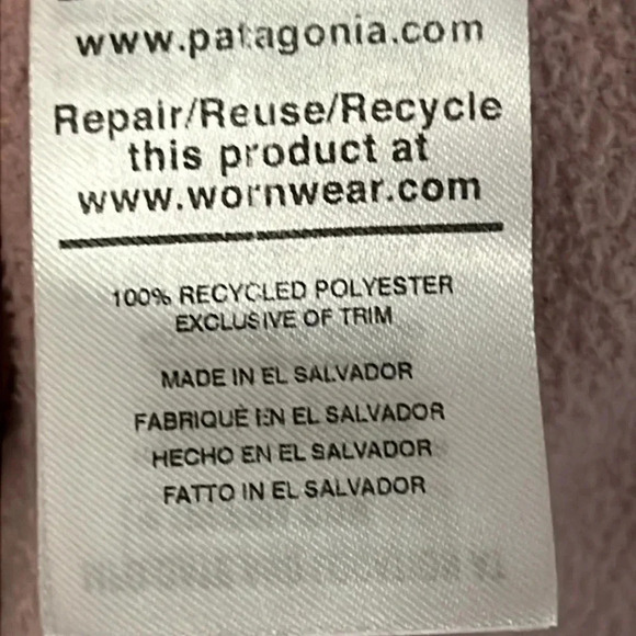 Women's Patagonia 1/4 zip size small fleece pullover ROSE PINK‎ y2k streetwear - Picture 5 of 8